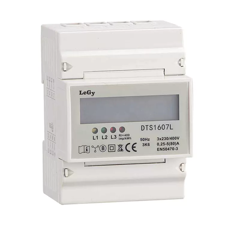 RS485 عداد الطاقة الذكي للسكك الحديدية ثلاثي الطور DIN