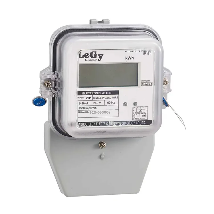 شاشة LCD أحادية الطور متعددة الوظائف عداد الطاقة الذكي